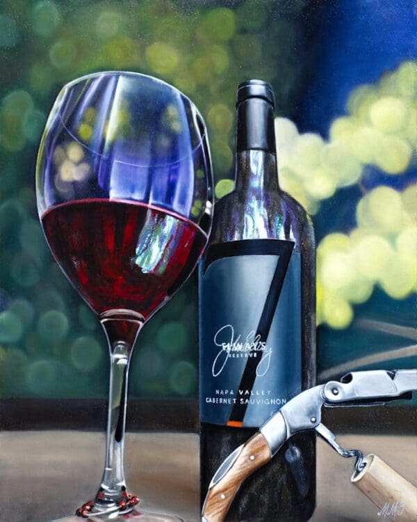 09 7 Evening Wine Artwork fine art by Monica Colorado