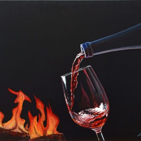 12 Cozy Wine Artwork fine art by Monica Colorado