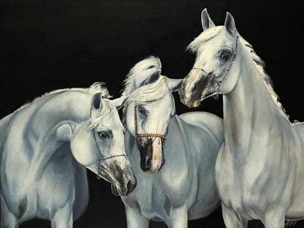 3 Wise guys artwork in Hybrid Fluid Realism by Monica Marquez Gatica, of Monica Fine Art - Colorado