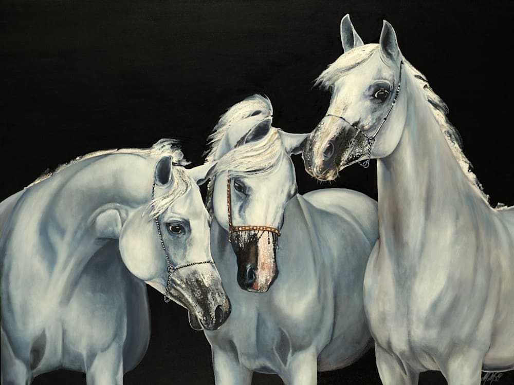 3 Wise guys artwork in Hybrid Fluid Realism by Monica Marquez Gatica, of Monica Fine Art - Colorado