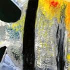 Leveraging my oil and poured acrylic technique, expanding subject to other fish. Several have asked me to try a fresh water Angel fish. The elegance of this fish inspires calmness. A Unique Original Embellished Painting.