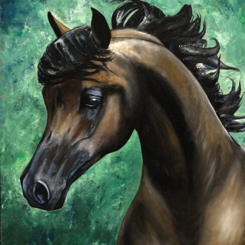 Arabian Brown Beauty Artworks by monica MMG Arts Studio - Colorado