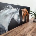 Best Friends, Horses Artworks by Monica MMG Art Studio