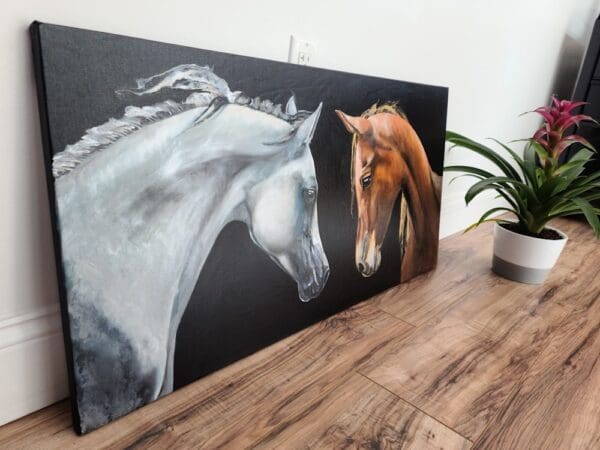 Best Friends, Horses Artworks by Monica MMG Art Studio