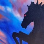 Blucifer original paint artwork by monica by mmg art studio