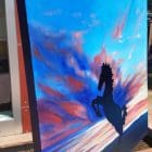 Blucifer original paint artwork by monica by mmg art studio