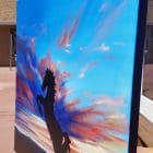 Blucifer original paint artwork by monica by mmg art studio