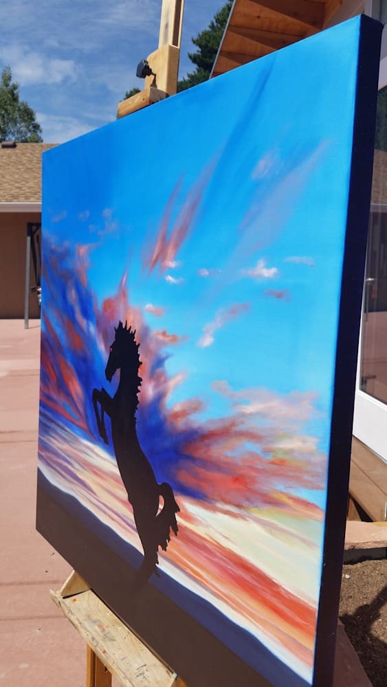 Blucifer original paint artwork by monica by mmg art studio