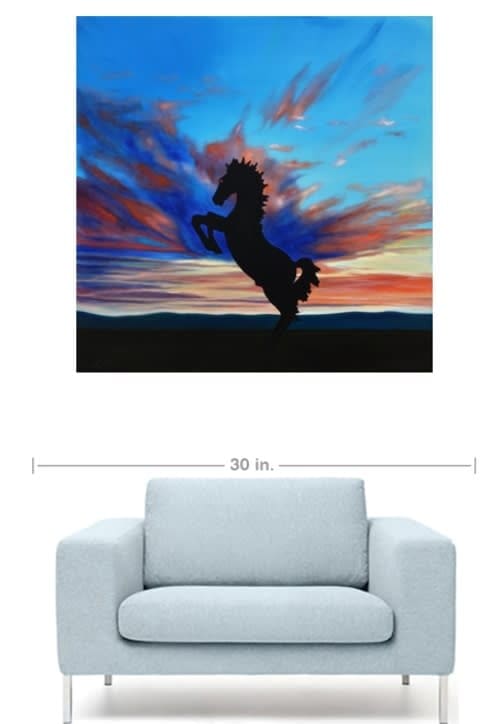 Blucifer original paint artwork by monica by mmg art studio