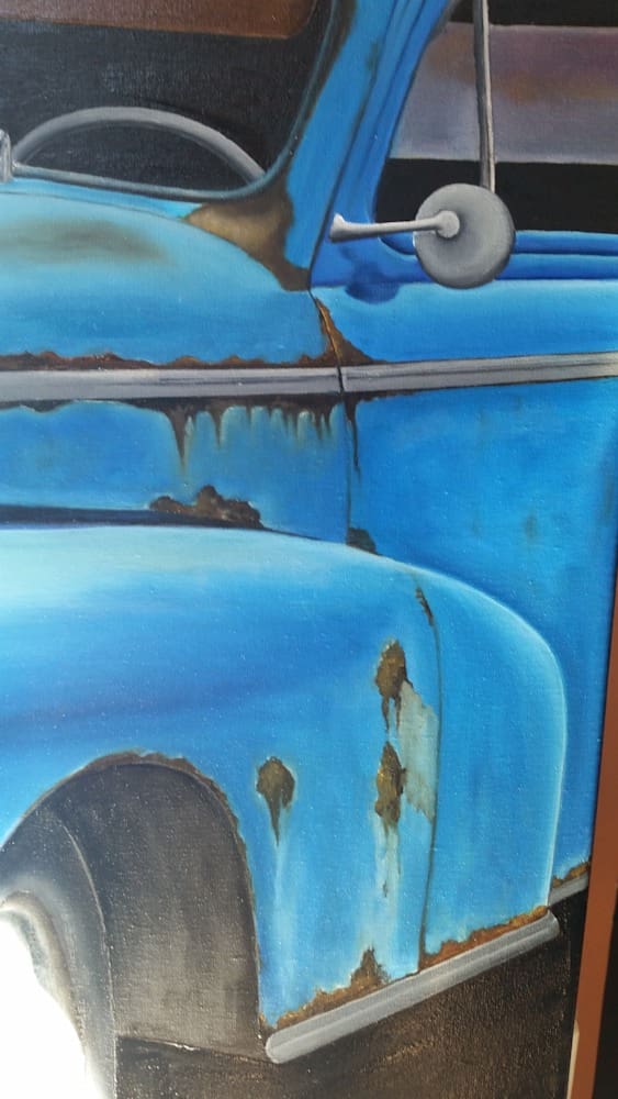 Classic-Unrestored-Car_-Oil-on-canvas-by-Monica-Marquez-Gatica-MMG-Art-Studio