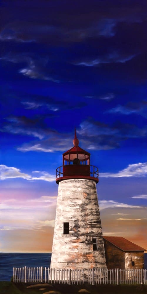 Evening Lighthouse 2 Artworks by Monica - Colorado