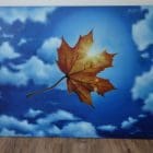 Fine Art Original Oil Painting of a Imaginative Leaf in the Sun inspired by Dali. This is a unique composition from my love for Sunshine and Trees. Relax and enjoy