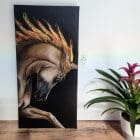 Fire stallion horse artworks by Monica MMG Arts Studio - Colorado