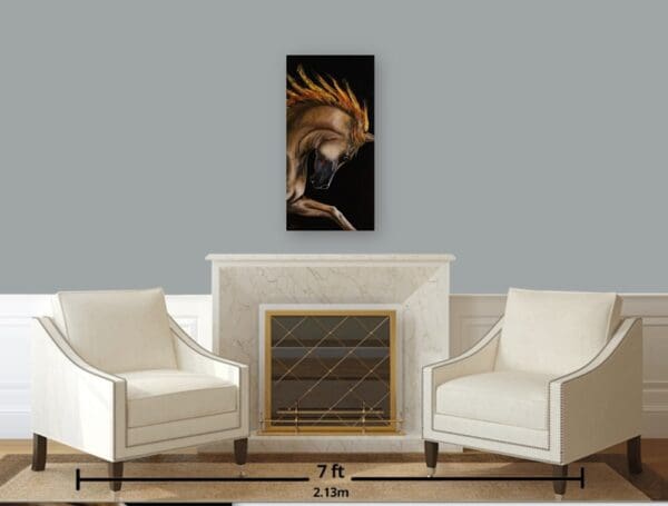 Fire stallion horse artworks by Monica MMG Arts Studio - Colorado