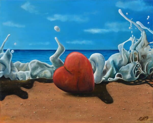 Heart-on-the-beach-artworks-by-Monica-Colorado