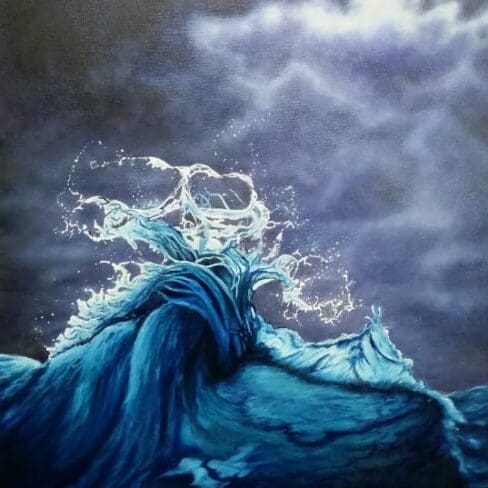 Ocean Wave Artwork by Monica - Colorado