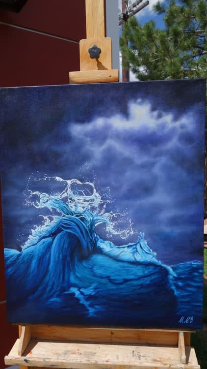 Ocean Wave Artwork by Monica - Colorado