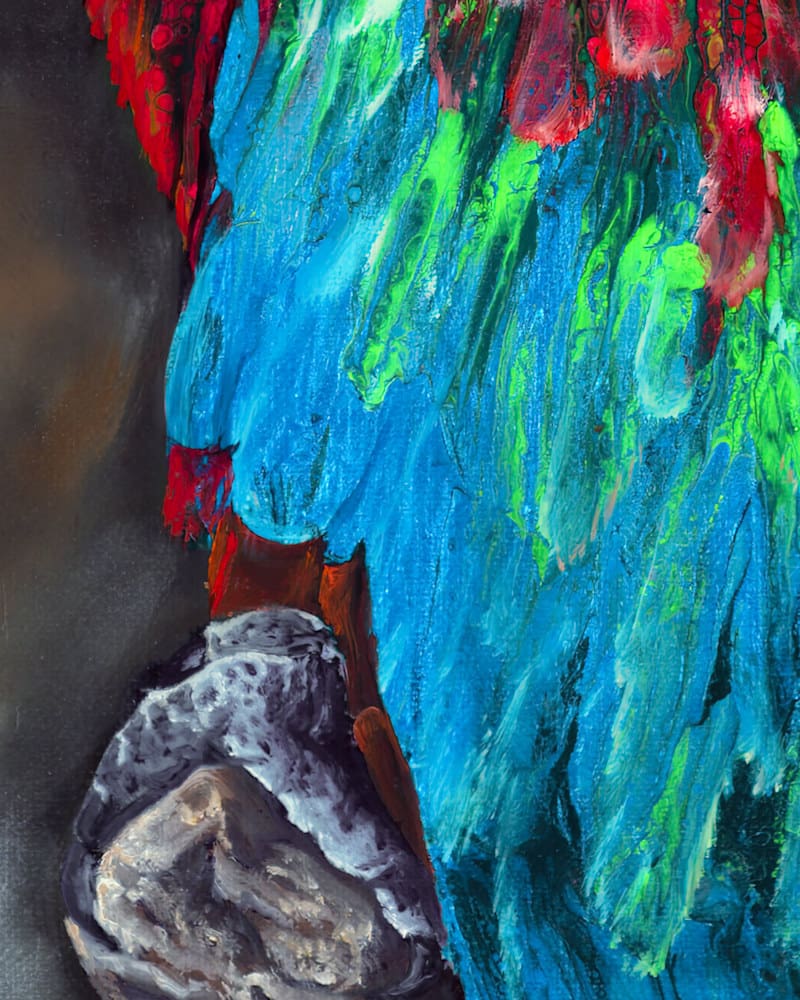 Ode to Scarlet Macaw 2 Artworks by Monica MMG Arts Studio