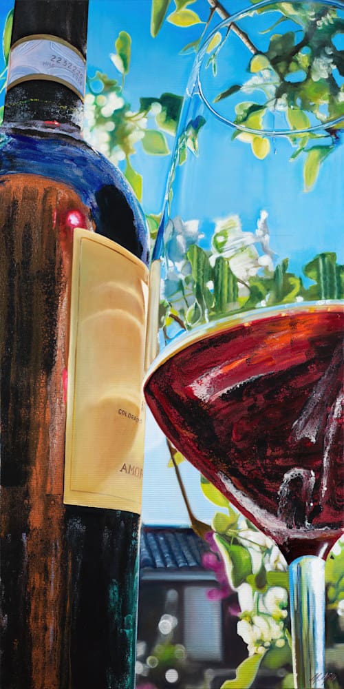 51 Summer Evening Wine 2 Artwork fine art by Monica Colorado