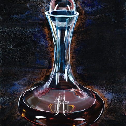 61 Crystal Wine Decanter Artwork fine art by Monica Colorado
