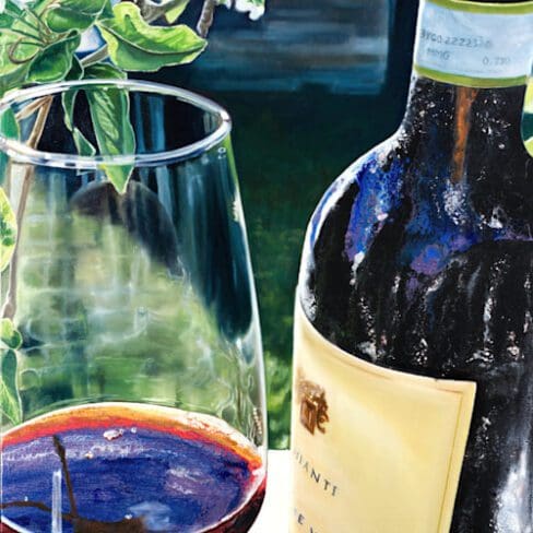 80 Summer Evening Wine Artwork fine art by Monica Colorado