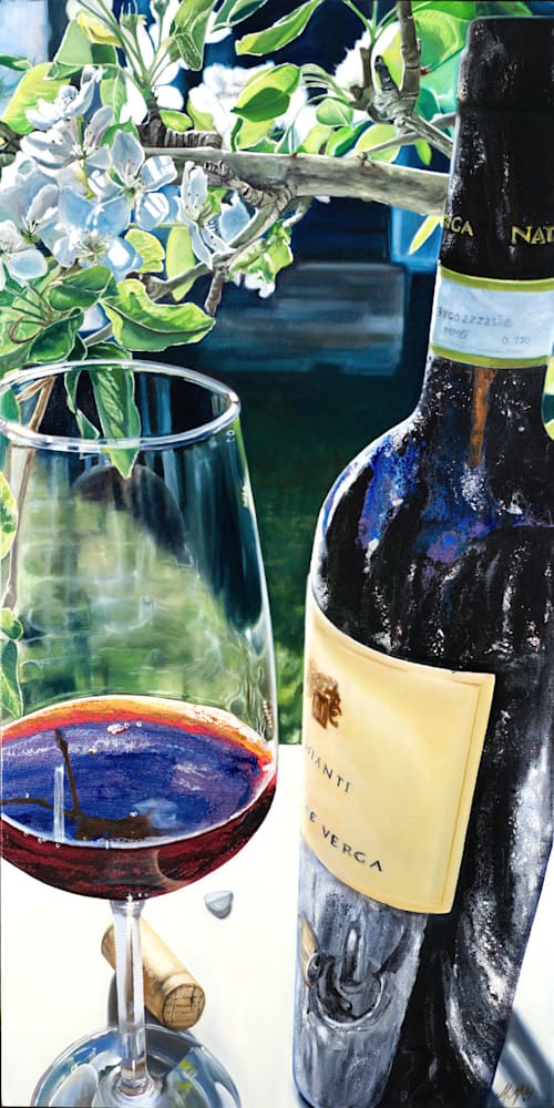 80 Summer Evening Wine Artwork fine art by Monica Colorado