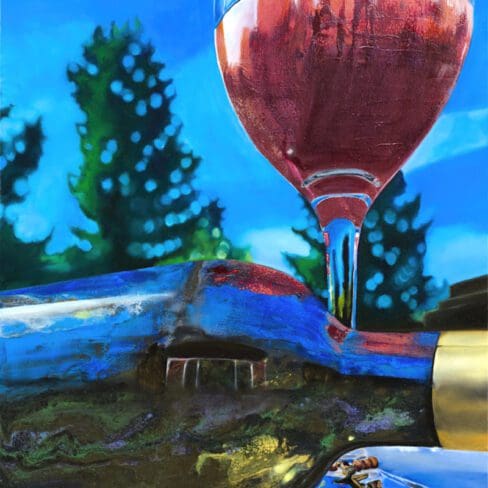 Wine Pour 2 Artwork by Monica - Colorado