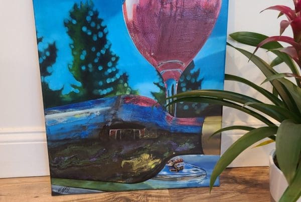 Wine Pour 2 Artwork by Monica - Colorado