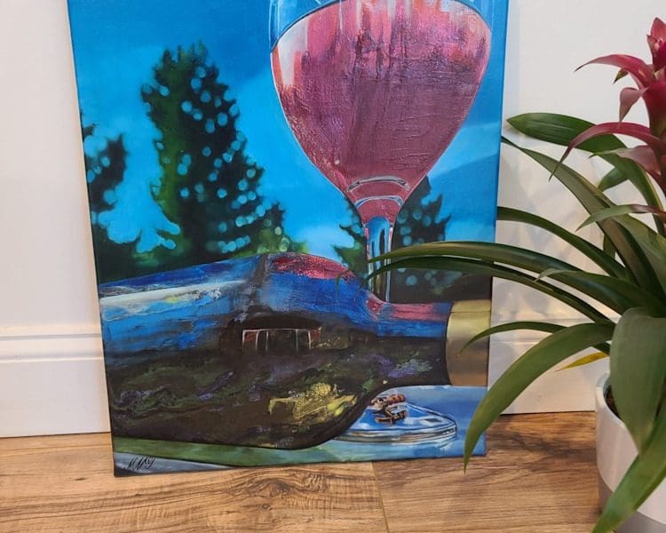 Wine Pour 2 Artwork by Monica - Colorado