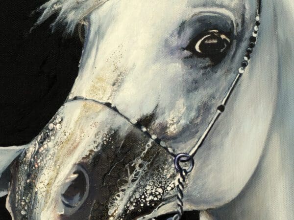 Detailed close-up view of "3 Wise Guys", highlighting the distinct aspects of Fluid Hybrid Realism by Monica Marquez Gatica, Monica Fine Art - Colorado