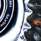 Monica_Fine_Art_Tequila_Ley_925_Diamante_Painting_Detail_Oil_Rendered_Bottle_Acrylic_Poured_Metallic_Background