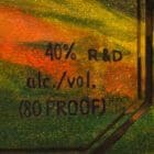 Detailed painting of a Patron tequila bottle label emphasizing texture and color.