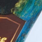 Close-up of acrylic pour detail on a hybrid fluid realism painting by Monica Marquez Gatica.