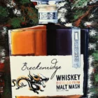 Monica Marquez Gatica's 'Dragon's Elixir' painting, featuring Breckenridge Whiskey bottle against a fluid acrylic background.