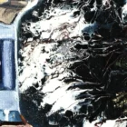 extured acrylic pour detail in 'Dragon's Elixir' painting, simulating Rocky Mountain snowmelt